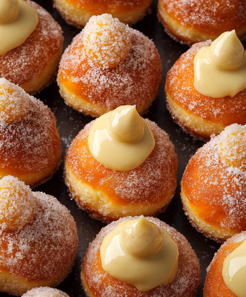Indulge in our delightful Brioche Donut with Vanilla Custard Filling! These soft, fluffy donuts are perfectly sweet and filled with creamy vanilla custard, making them a heavenly treat for any time of day. Perfect for breakfast or a snack, they’re easy to make at home! Save this pin and try out this delicious recipe today!