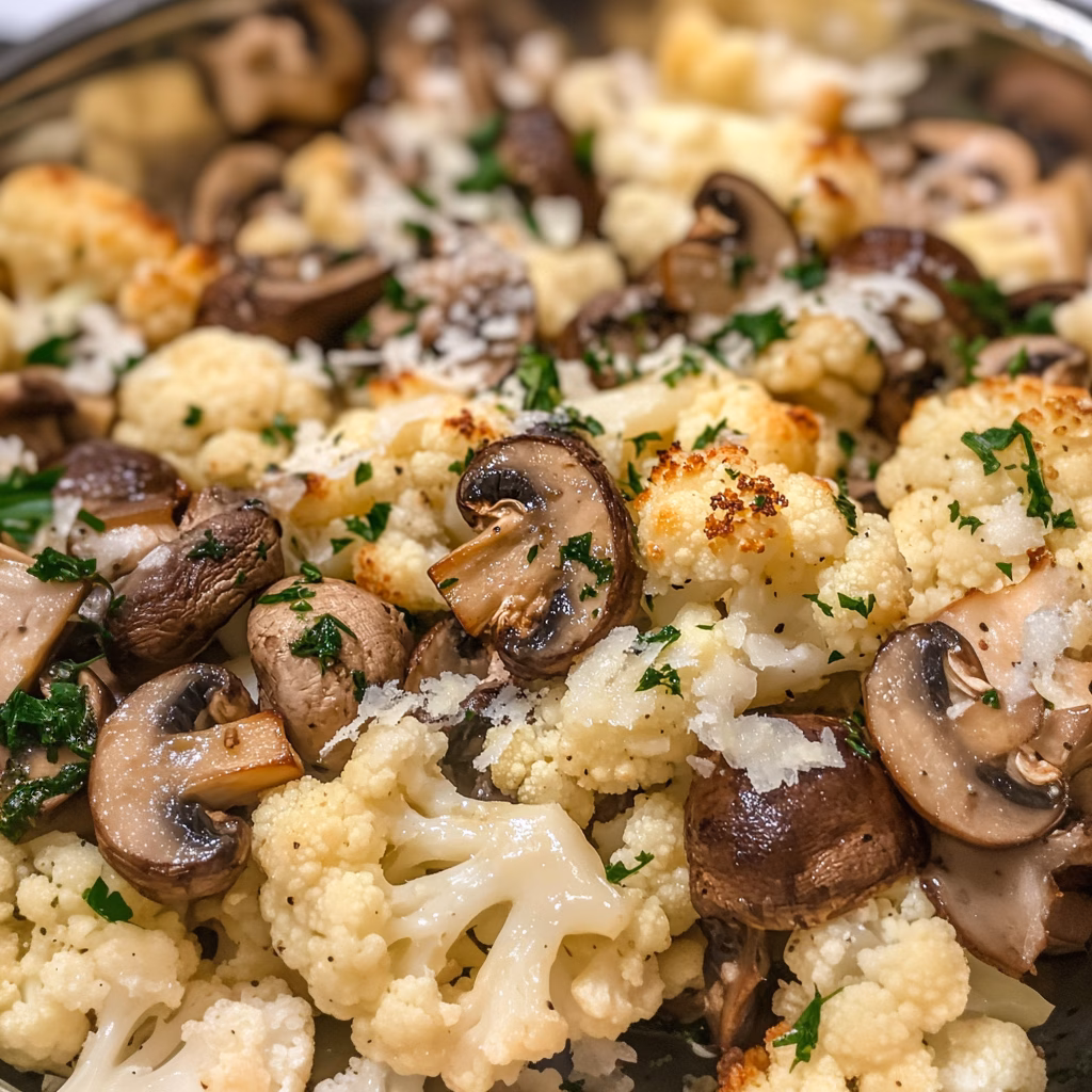 Discover the irresistible flavor of Garlicy Roasted Cauliflower + Mushrooms! This easy recipe packs a delicious punch, perfect for a healthy side dish or a satisfying plant-based meal. Packed with nutrients and savory garlic goodness, it’s a must-try for veggie lovers. Save this pin and give it a try today for a delightful addition to your dinner table!