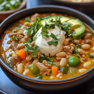 Warm up with our Healthy White Turkey Chili! This delicious recipe features lean turkey, wholesome beans, and fresh veggies, all simmered to perfection. It’s low in calories but high in flavor and nutrition. Perfect for a hearty meal that you can enjoy guilt-free! Save this pin and try making it today for a boost of protein and warmth in your bowl!