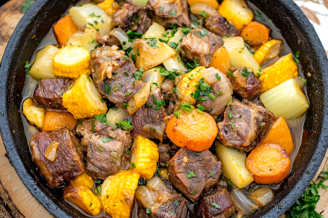 Try this delicious oxtail boil recipe with vegetables! It's packed with flavor and nutrition, making it a perfect comfort dish for family dinners. Tender oxtail cooked with hearty vegetables like carrots, potatoes, and celery creates a satisfying meal rich in savory goodness. Don't miss out on this one-pot wonder—save the pin and cook up a tasty feast today!