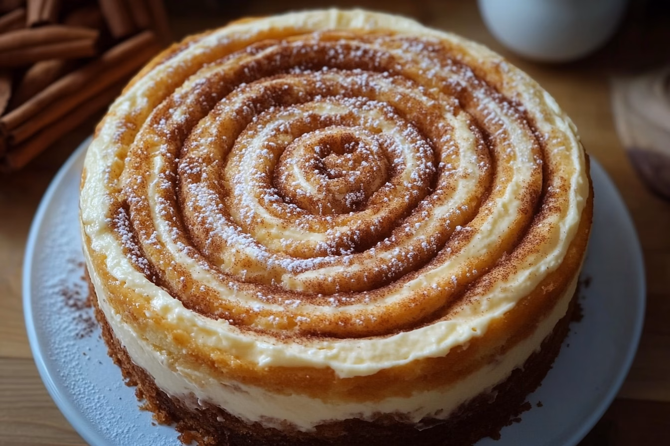 I can’t get enough of this Cinnamon Roll Honeybun Cheesecake! It's a delightful blend of creamy cheesecake and cinnamon flavors, with a sweet finish. Save this recipe for an impressive dessert at your next gathering!