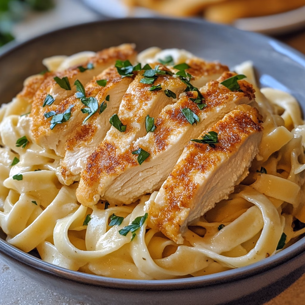 Creamy and cheesy, this Copycat Olive Garden Chicken Alfredo recipe brings the restaurant’s flavors right to your kitchen! With tender chicken and fettuccine coated in a rich Alfredo sauce, it’s perfect for family dinners or a cozy night in. Save this simple and delicious dish for your next gathering and impress your guests with your culinary skills!