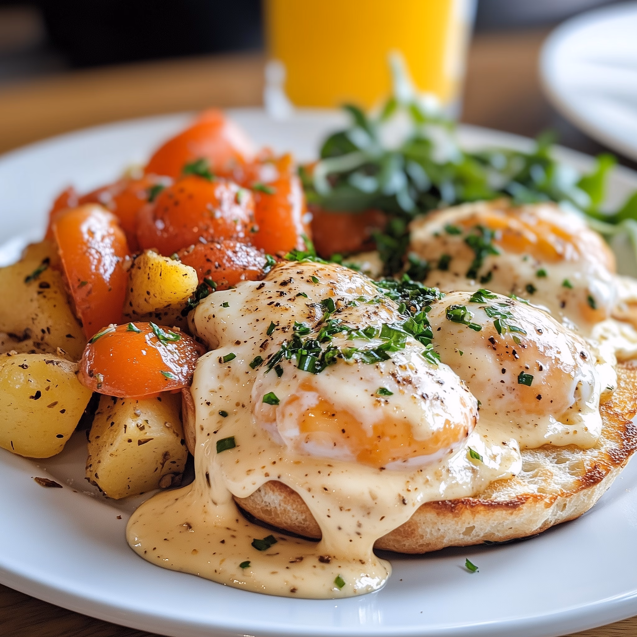 I love how this Eggs Benedict with focaccia adds a twist to a classic brunch favorite! Featuring crispy potatoes and rich hollandaise sauce, it’s perfect for weekend mornings. Save this recipe for a cozy family breakfast!