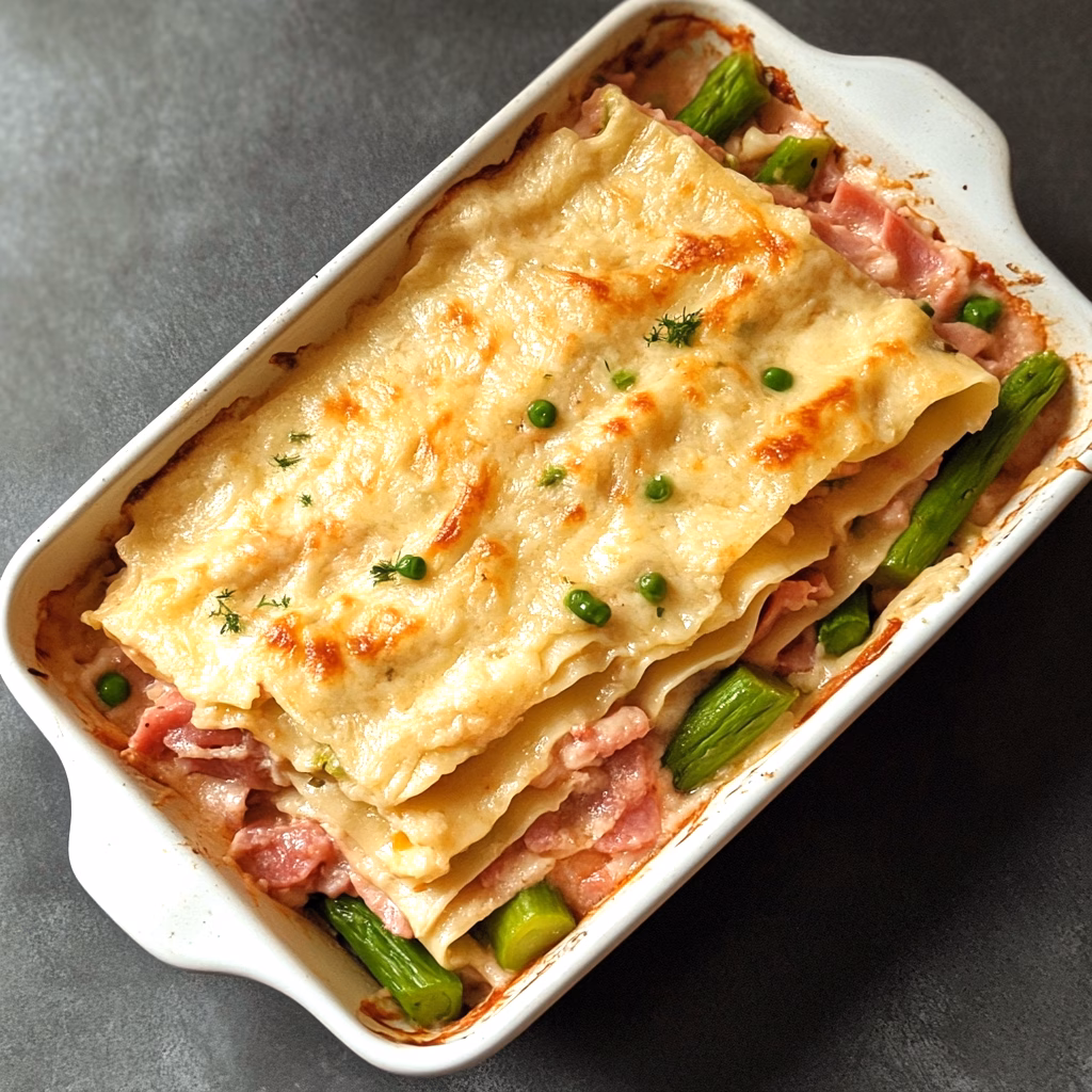 Delicious Ham and Asparagus Lasagna Recipe - Quick & Easy!