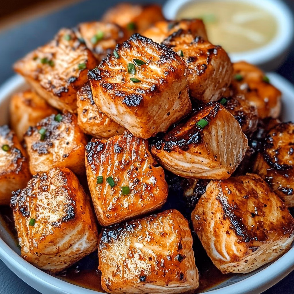 These Air Fryer Salmon Bites are a quick and healthy delight! Packed with protein and bursting with flavor, they make a perfect snack or appetizer for any gathering. Crisp on the outside and tender inside, you'll love serving these to friends and family. Save this recipe for your next get-together or a simple weeknight dinner!