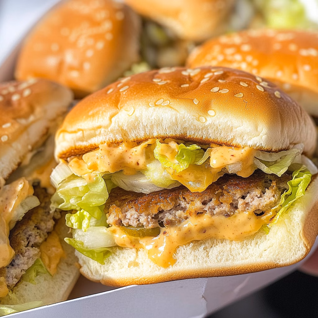 Mini burgers bursting with classic Big Mac flavors! These Big Mac Sliders are perfect for game day, parties, or a fun family dinner. With juicy beef patties, melted cheese, pickles, and a special sauce, they’re sure to please everyone. Save this recipe to impress your guests with these delightful bites!