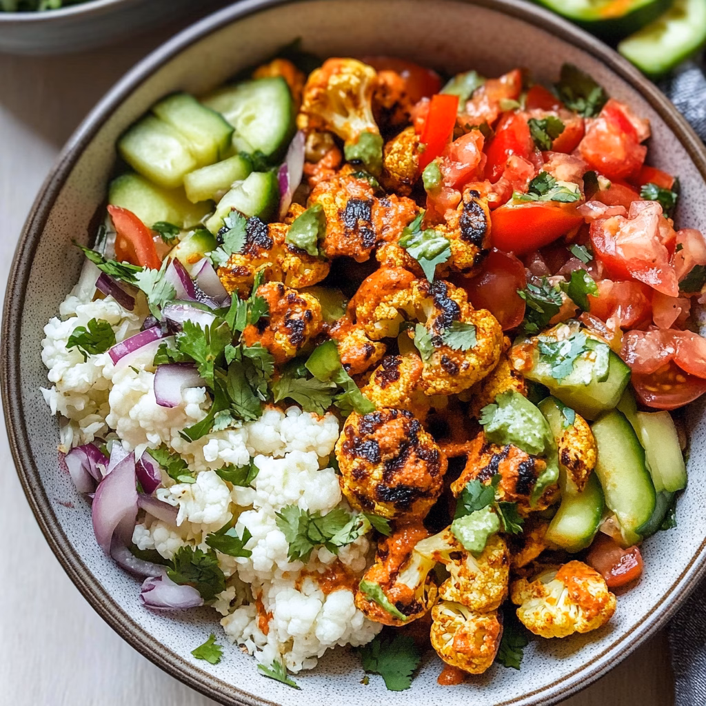 Looking for a healthy twist on a classic favorite? These Cauliflower Shawarma Bowls are packed with bold flavors and nutritious ingredients! Featuring perfectly spiced roasted cauliflower, fresh veggies, and a creamy tahini dressing, this dish is both satisfying and delicious. Perfect for lunch or dinner, save this pin for an easy, wholesome meal that everyone will love!