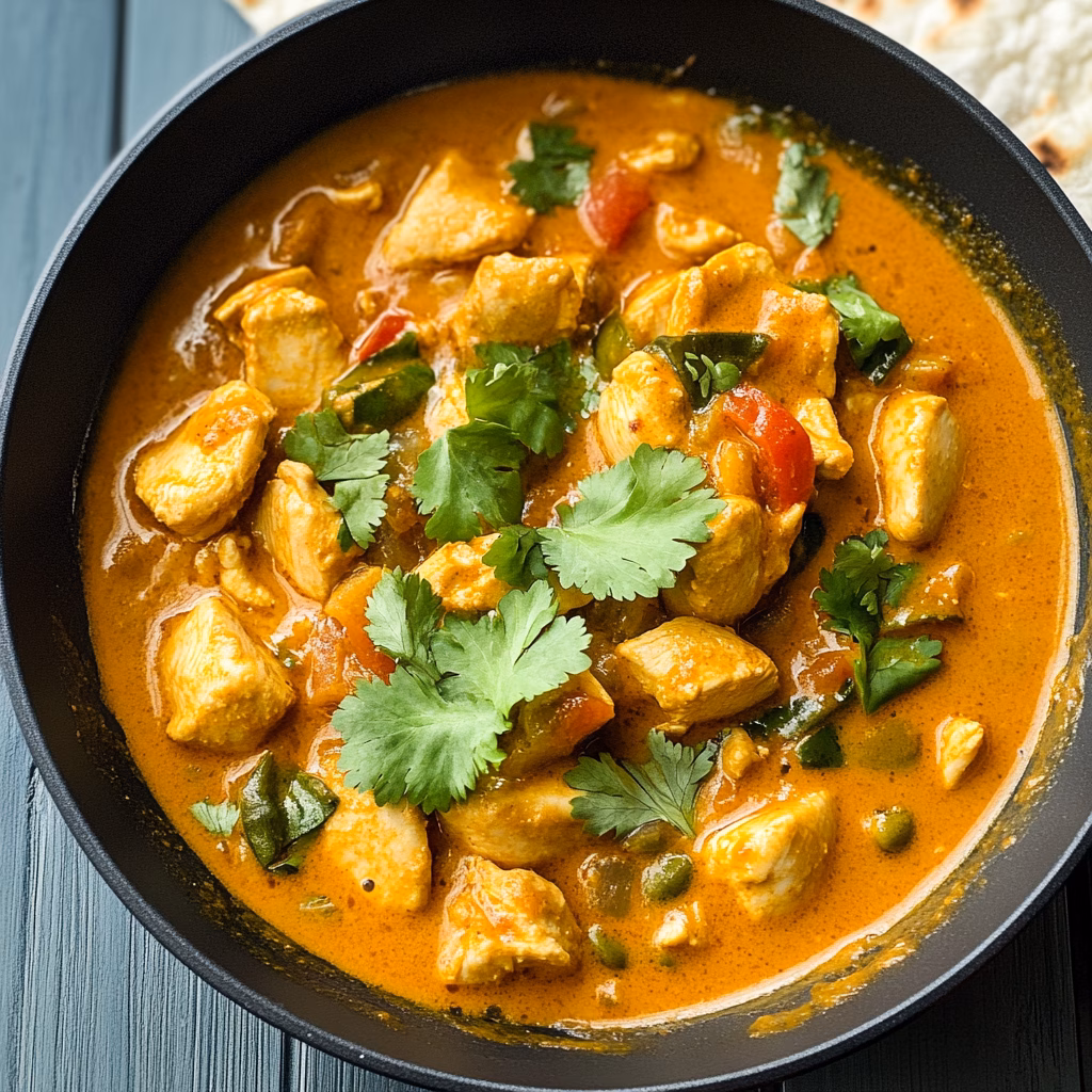 Spice up your dinner routine with this easy and flavorful Chicken Curry! Made with tender chicken, aromatic spices, and a creamy coconut sauce, it’s a dish everyone will love. Perfect for family gatherings or cozy nights in. Save this recipe for a mouthwatering meal that’s sure to impress!