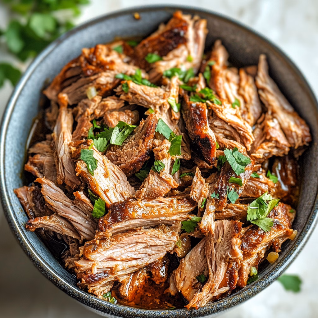Enjoy a hearty feast with these Crockpot Carnitas! This recipe brings together tender, seasoned pork slow-cooked to perfection, making it ideal for tacos, burritos, or even a delicious nachos platter. With simple ingredients like citrus and spices, you’ll love the rich flavors. Save this easy recipe for your next family gathering or fiesta!