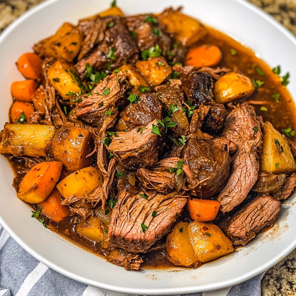 This Crockpot Chuck Roast with Vegetables is the ultimate comfort meal for busy days! With tender beef and flavorful root veggies slow-cooked to perfection, it's a hearty dish everyone will love. Perfect for family dinners or cozy gatherings. Save this recipe for an easy, delicious meal that warms hearts and fills bellies!