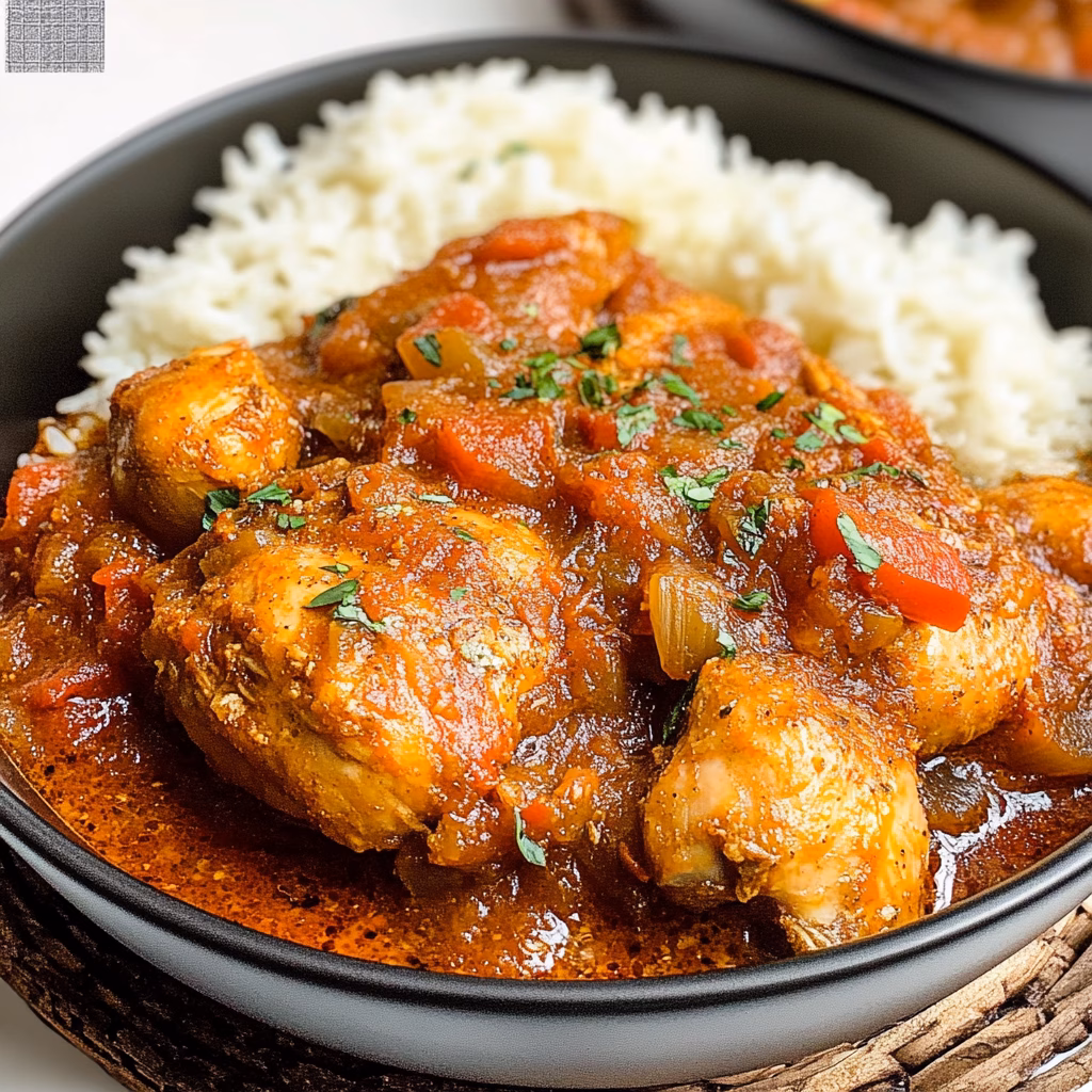 Get ready to add a burst of flavor to your dinner with this Nigerian Chicken Stew! This dish features tender chicken simmered in a rich, spicy tomato sauce, perfect for pairing with rice or yam. Loaded with vibrant spices and ingredients, it's a true taste of Nigeria. Save this pin for your next family meal or special occasion!