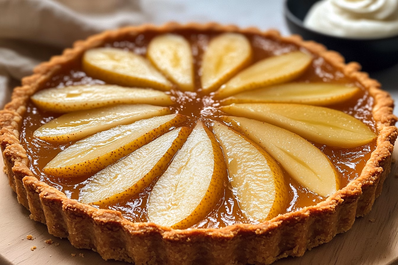 This Pear Almond Tart is a delightful treat that perfectly blends the sweet and nutty flavors of fresh pears and almond cream. With a flaky crust and a hint of vanilla, it’s the ideal dessert for cozy gatherings or a family dinner. Save this recipe to impress your loved ones at your next celebration!