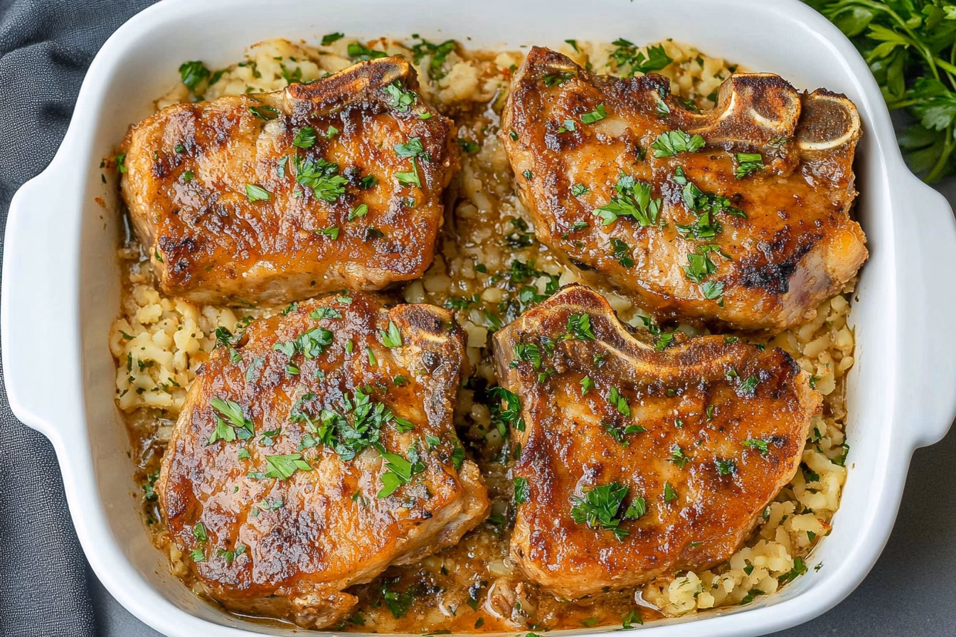 This easy Pork Chop Casserole is a comforting dish perfect for family dinners! Succulent pork chops baked with creamy potatoes and flavorful seasonings make it a meal your loved ones will ask for again and again. Save this recipe for your next cozy night at home or when entertaining guests! Enjoy hearty flavors in every bite!