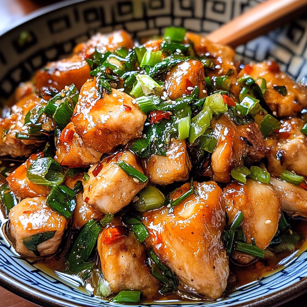 Get ready for a flavorful dish with this Scallion Chicken recipe! Tender chicken is paired with fresh scallions and a hint of soy sauce for a delicious meal that's quick and easy to make. It's perfect for busy weeknights or casual get-togethers. Save this recipe to impress your family and friends!