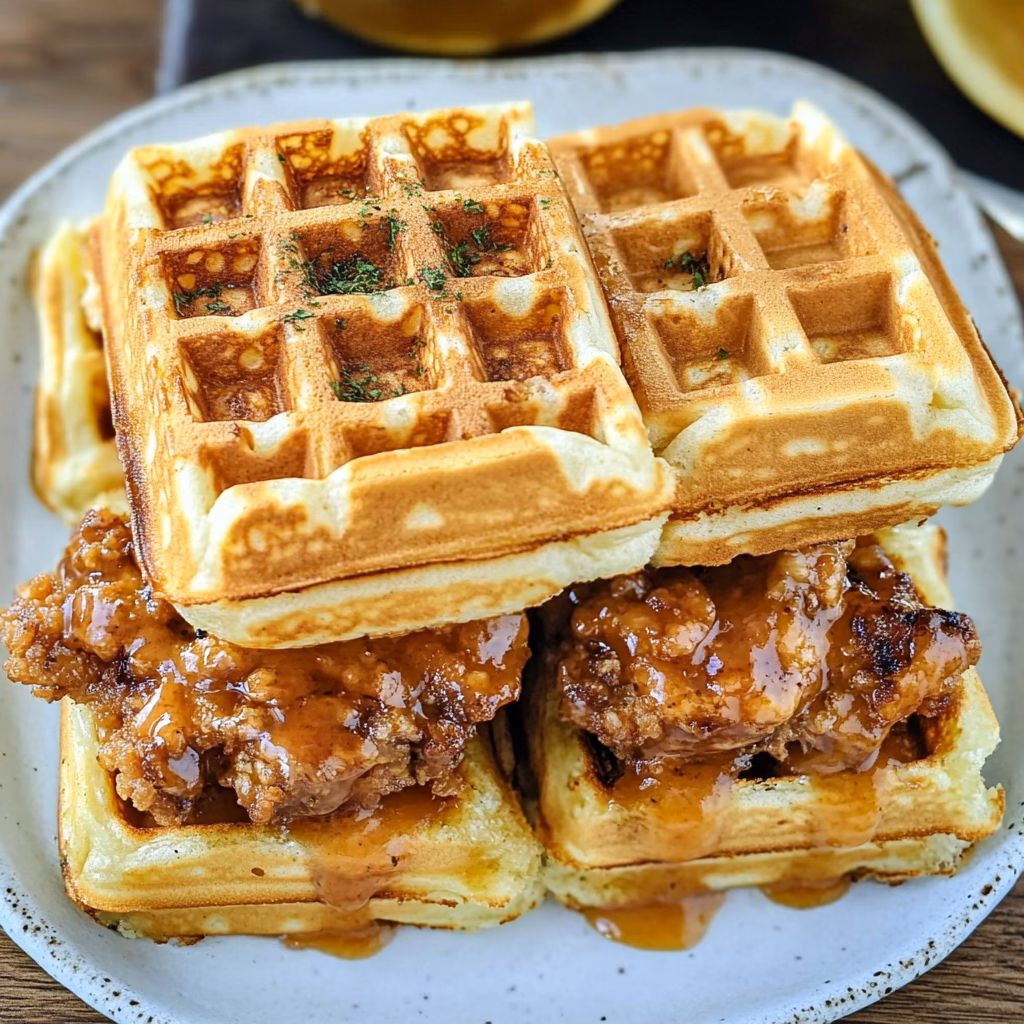 These Chicken and Waffle Sliders are the perfect blend of sweet and savory! Mini waffles cradle crispy chicken, drizzled with maple syrup for that irresistible crunch and flavor. Ideal for brunch, game day, or a fun dinner! Save this easy recipe and impress your friends and family with these delightful bites!