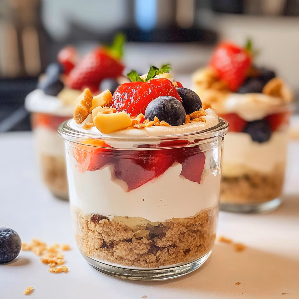 Treat yourself to these delightful High Protein Cheesecake Jars! Perfectly creamy and packed with protein, this easy dessert combines layers of rich cheesecake flavor and a buttery crust. Ideal for a quick snack or a healthy indulgence after meals. Save this recipe for your next gathering or when you need a guilt-free sweet fix!