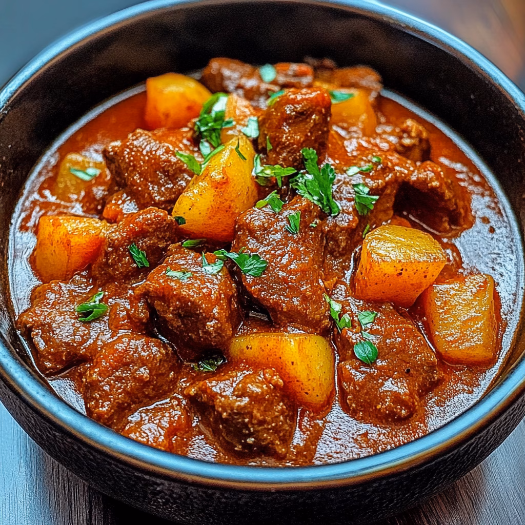 Warm up with a comforting bowl of Hungarian Goulash! This hearty dish features tender beef, vibrant bell peppers, and rich paprika, making every bite a delight. Perfect for chilly evenings or gatherings with friends, this recipe is a must-try. Don't forget to save this delicious goulash recipe for your next cozy dinner!