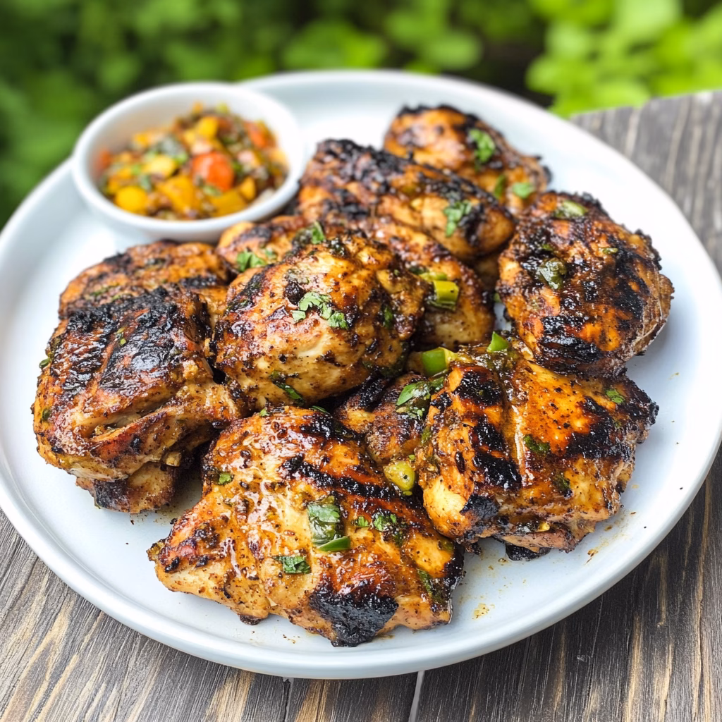 Looking for a flavor-packed dish? Try this Jamaican Jerk Chicken! Bursting with zesty spices, this recipe combines marinated chicken with a smoky kick that's perfect for grilling or baking. Ideal for family gatherings or a backyard BBQ. Don't forget to save this recipe for your next cookout!