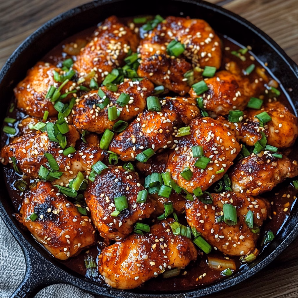 Get ready for a flavor-packed experience with this Korean Spicy Gochujang Chicken! Featuring tender chicken marinated in sweet and spicy gochujang sauce, this dish is perfect for weeknight dinners or a lively gathering. Serve it with rice for a complete meal. Don't forget to save this recipe for your next tasty adventure!