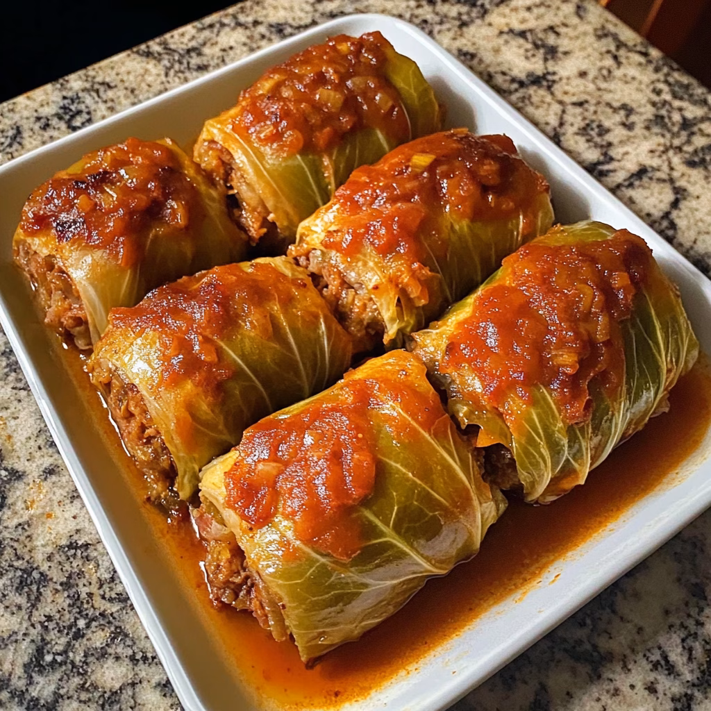 Warm up your kitchen with these delightful Old Fashioned Stuffed Cabbage Rolls! Packed with tender cabbage, seasoned ground meat, and rice, this comforting dish is perfect for family gatherings or cozy dinners. Topped with a tangy tomato sauce, these rolls are sure to become a favorite. Save this recipe for a delicious meal everyone will love!