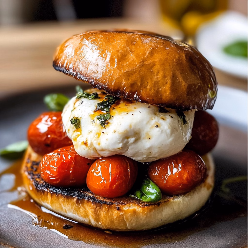 Elevate your appetizer game with these Roasted Caprese Burrata Sliders! Bursting with creamy burrata, fresh basil, and sweet roasted tomatoes, these sliders are a crowd-pleaser at any gathering. Perfect for brunch or a summer picnic, they're easy to make and even easier to enjoy. Save this recipe for your next event and wow your guests!