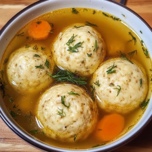 Warm your heart with this comforting Homemade Matzo Ball Soup! Perfectly fluffy matzo balls swim in a savory chicken broth loaded with fresh veggies. This classic dish is ideal for family gatherings or a cozy night in. Save this recipe to enjoy a bowl of nostalgia anytime! 🍲✨