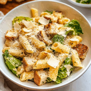 Enjoy a refreshing twist on a classic with this Caesar Pasta Salad! Combining tender pasta, crisp romaine lettuce, and a creamy Caesar dressing, this dish is perfect for picnics or weeknight dinners. Packed with flavors from Parmesan cheese and crunchy croutons, it's a crowd-pleaser. Save this recipe for your next gathering or family meal!