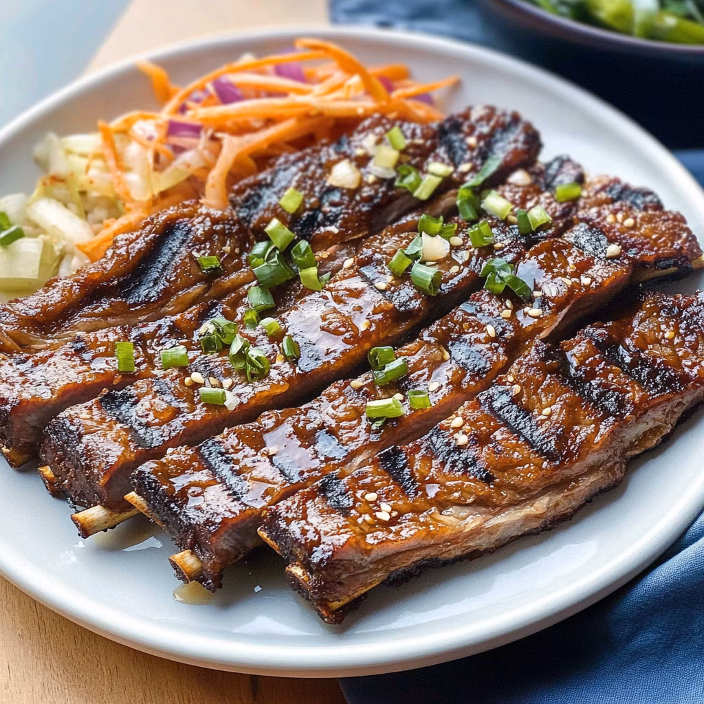 Get ready for a tasty feast with these Easy Korean Kalbi BBQ Short Ribs! This recipe features juicy, marinated short ribs bursting with flavor from garlic, soy sauce, and sesame. Perfect for family dinners or gatherings, these tender ribs will impress everyone at the table! Save this pin for your next barbecue or special occasion!