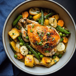 This Herb Roasted Chicken with Spring Veggies is a must-try for a hearty and colorful meal! Bursting with fresh flavors, juicy chicken, and vibrant seasonal vegetables, it's perfect for family dinners or special gatherings. Save this delicious recipe and bring a taste of spring to your table any day of the week!
