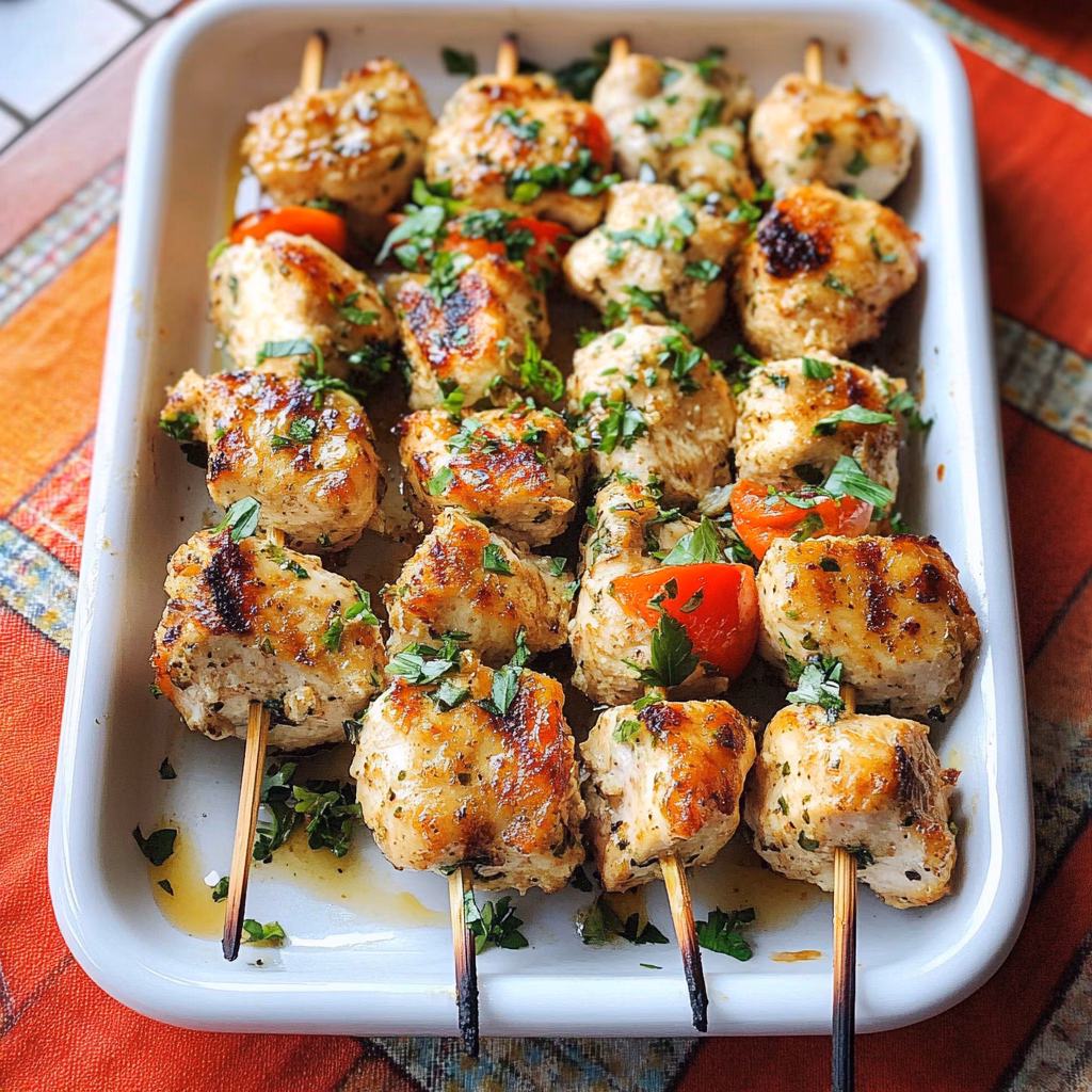 Juicy and flavorful Oven-baked Chicken Kabobs are a fantastic meal option for any night of the week! This easy recipe combines tender chicken breast with colorful veggies that are perfectly marinated. It's great for family dinners, picnics, or BBQs. Save this recipe now and impress your loved ones with a delightful homemade dish!