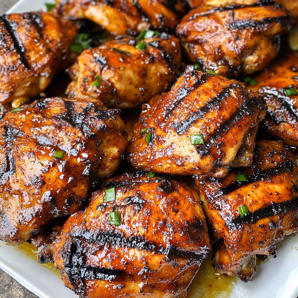 Looking for a delicious meal that packs a punch? These sweet and spicy grilled chicken thighs are full of flavor with a perfect blend of honey and chili seasoning. Ideal for summer barbecues or a cozy dinner at home, this recipe is sure to please everyone. Save this pin for an easy dinner idea anytime you crave that perfect grilled taste!