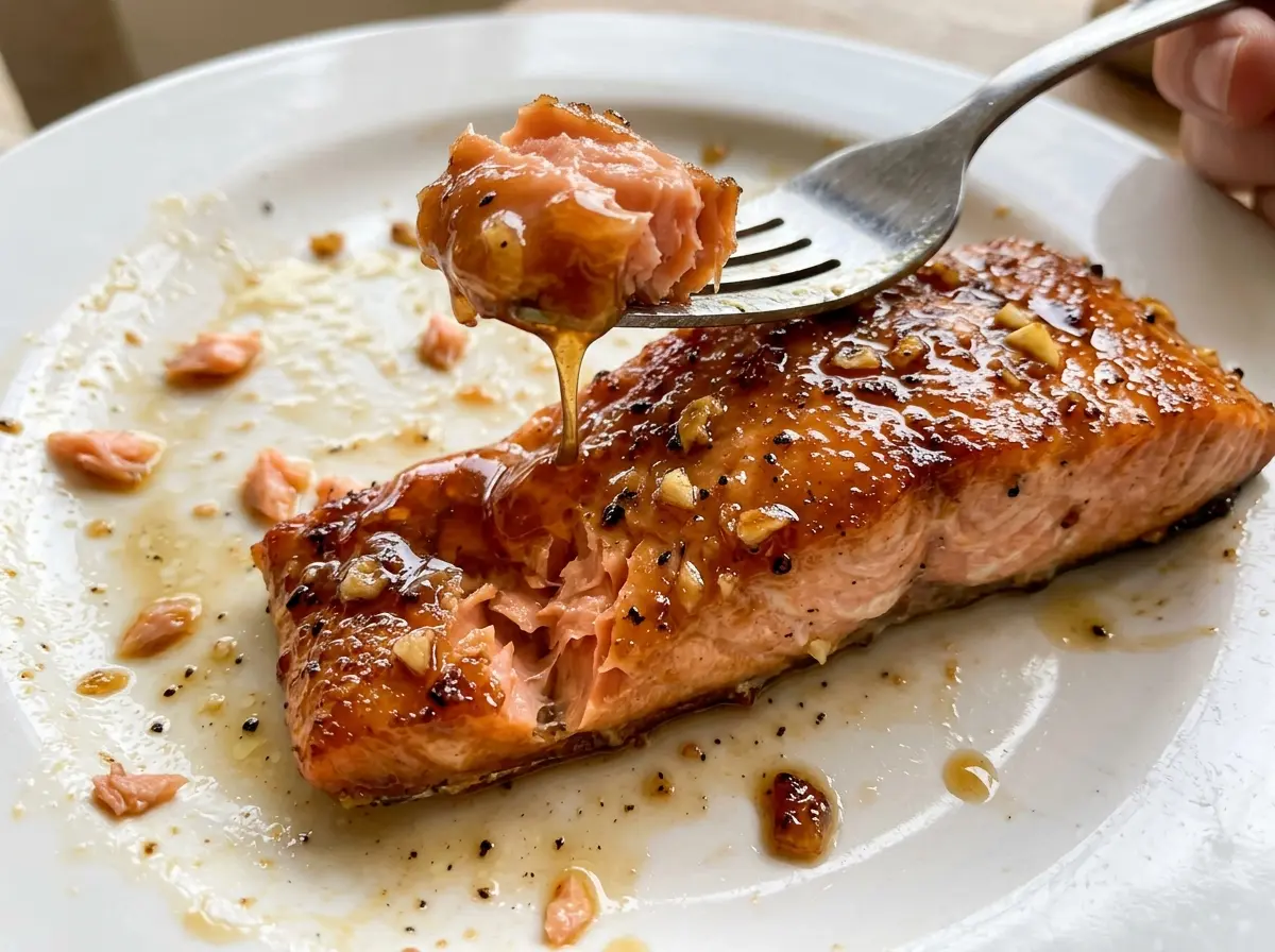 Brown Sugar Glazed Salmon glossy golden flaky