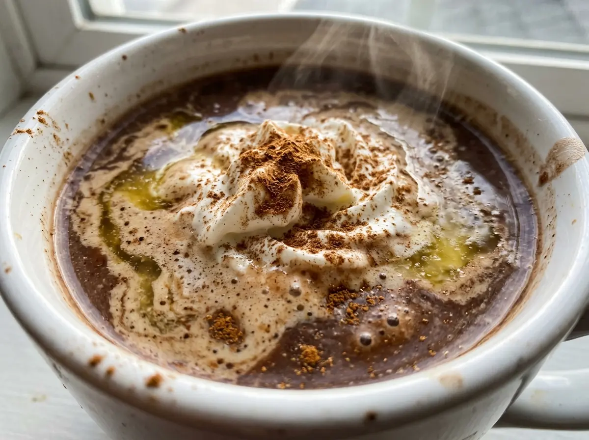 Buttered rum hot chocolate rich and steaming