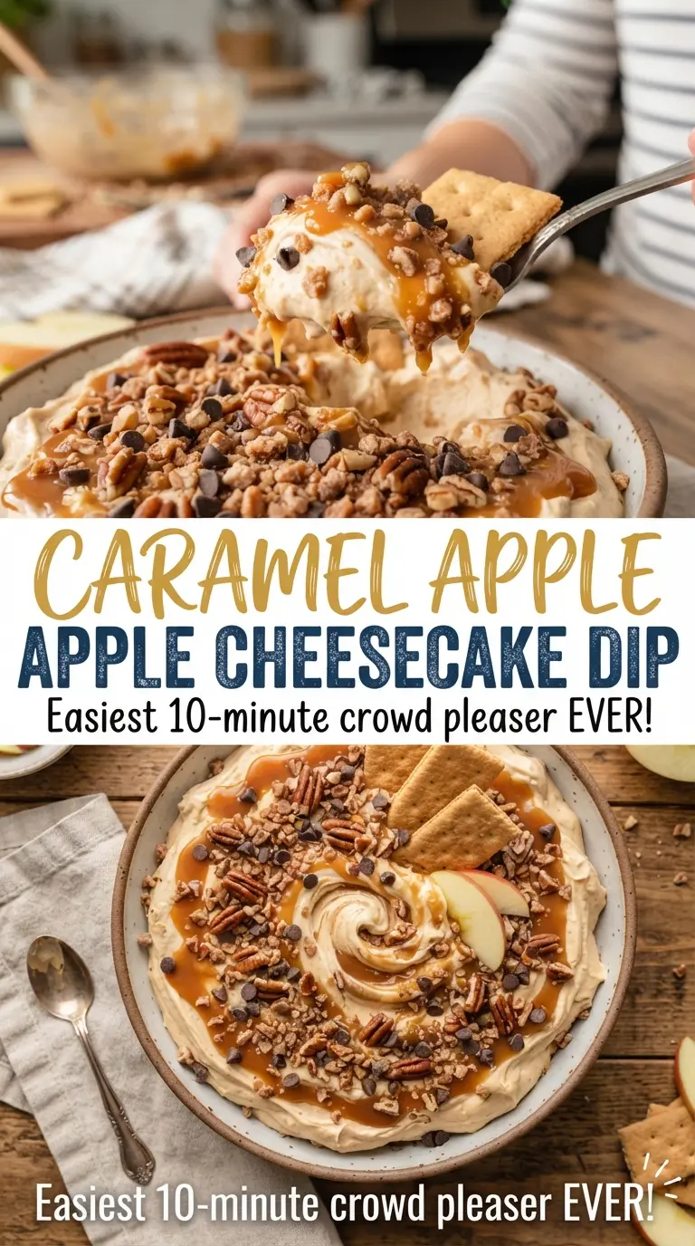 Caramel Apple Cheesecake Dip fluffy and chilled