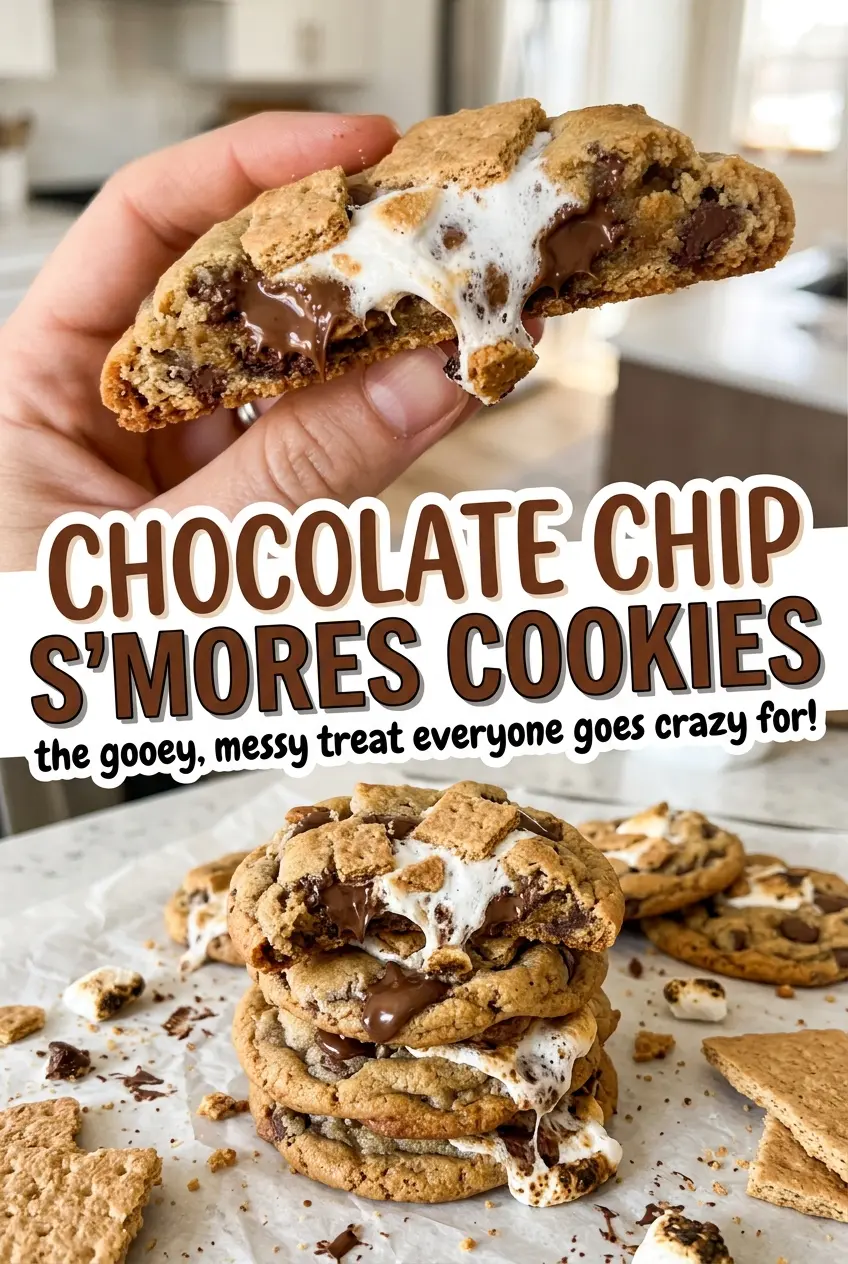 Chocolate Chip Smores Cookies golden graham bites