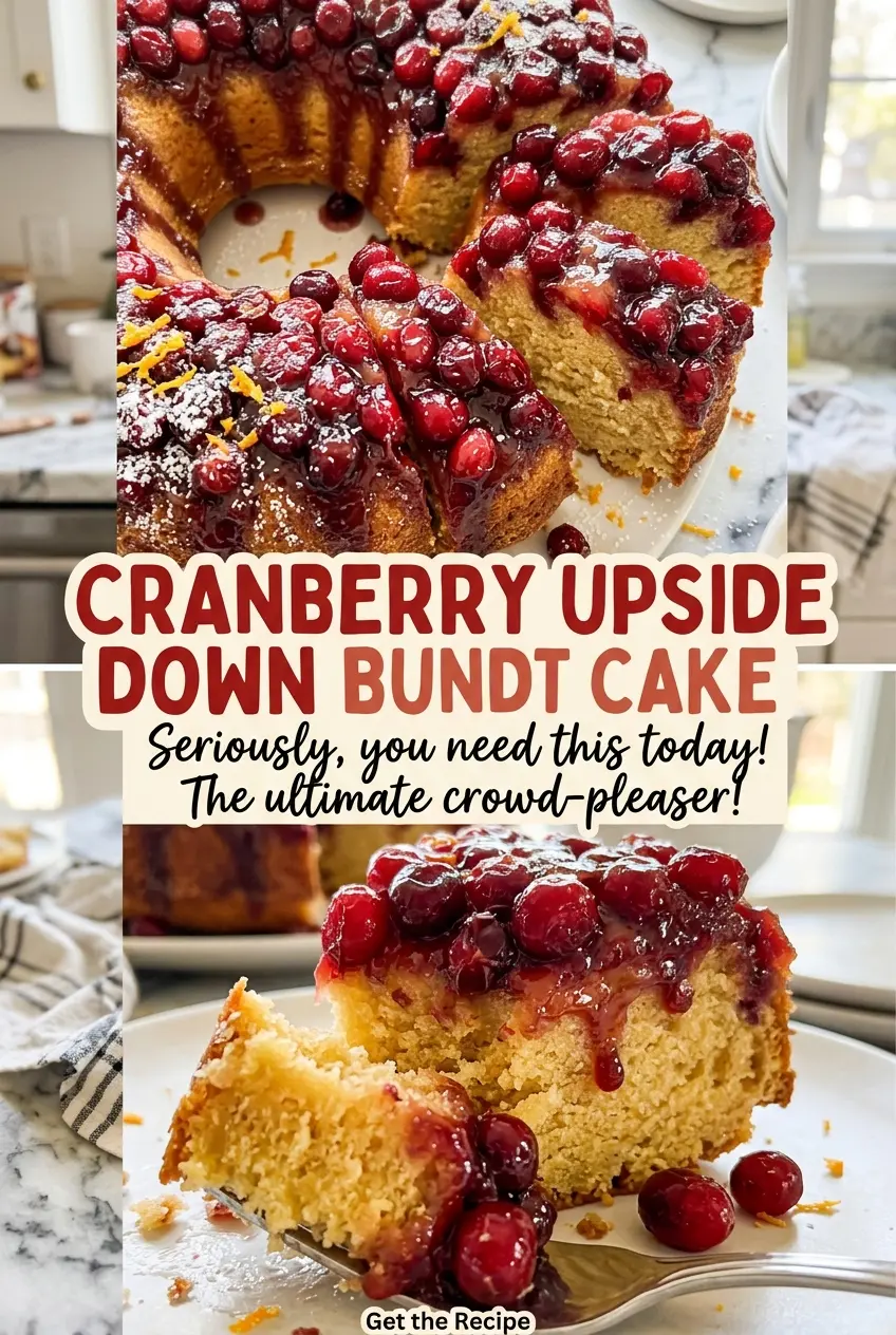Cranberry Upside Down Bundt Cake orange cranberry crumb