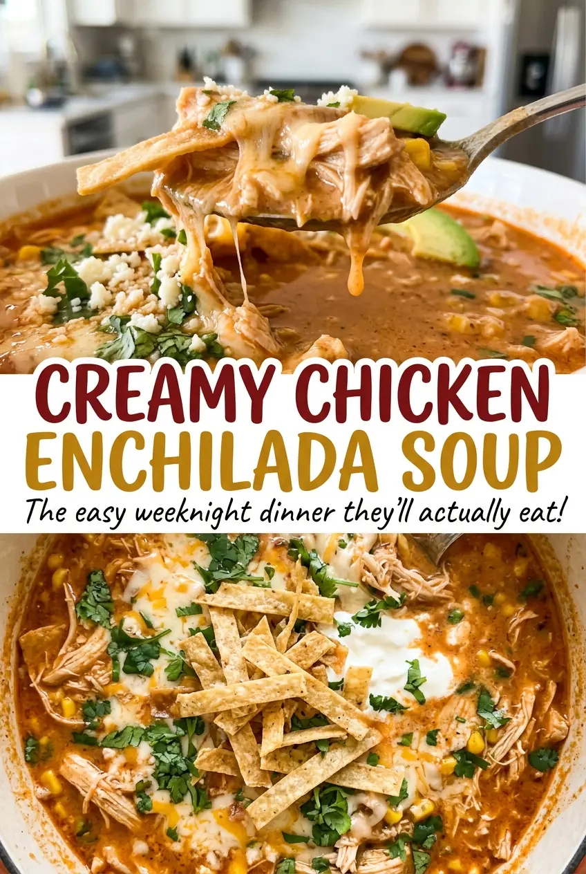 Creamy Chicken Enchilada Soup, rich and hearty