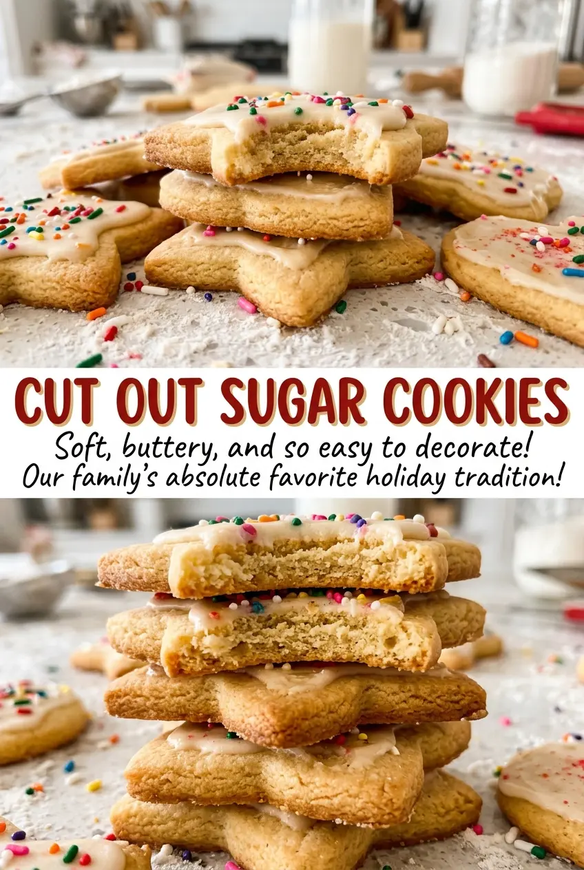 Cut Out Sugar Cookies neat buttery shapes