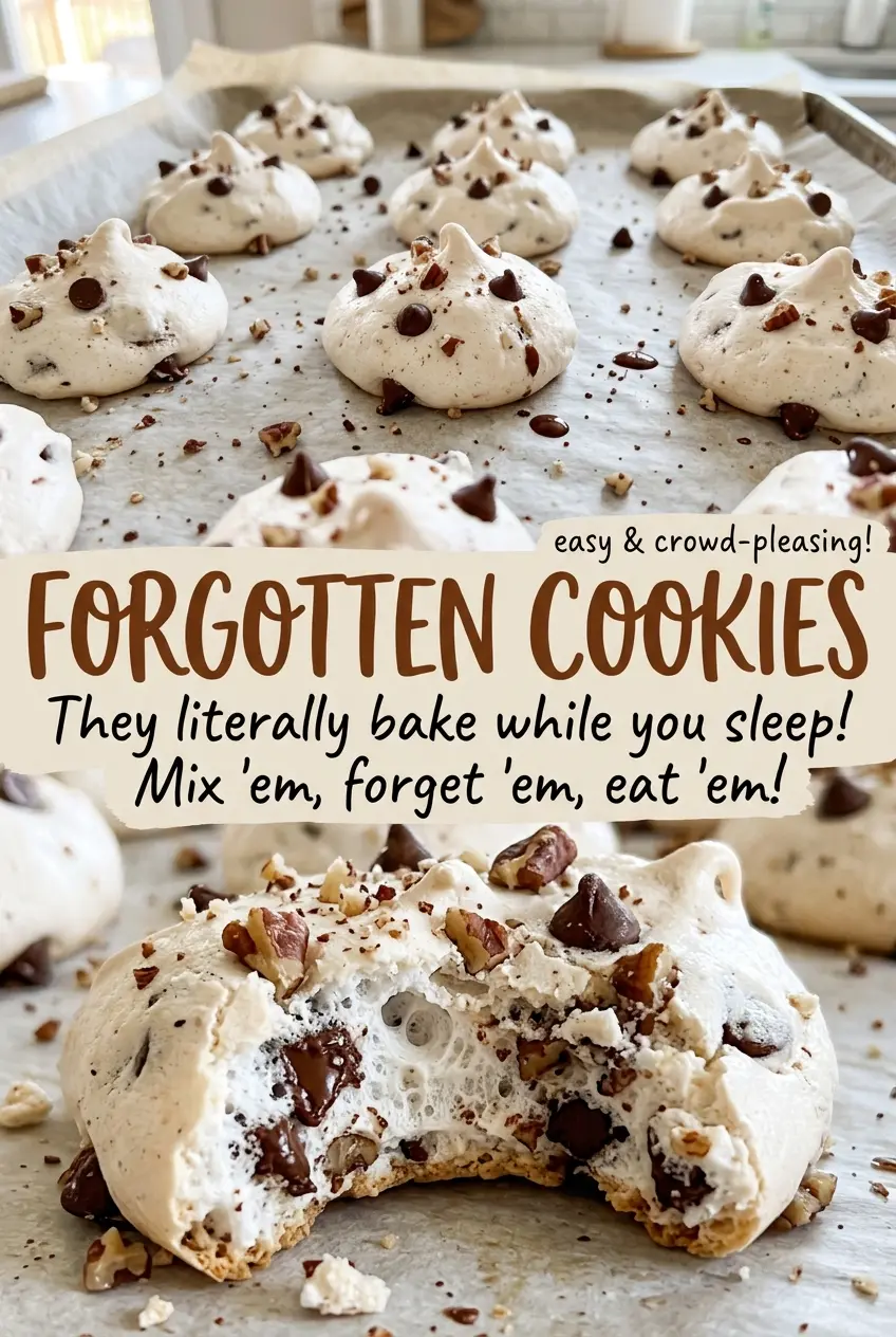 Forgotten Cookies chocolate pecan meringues
