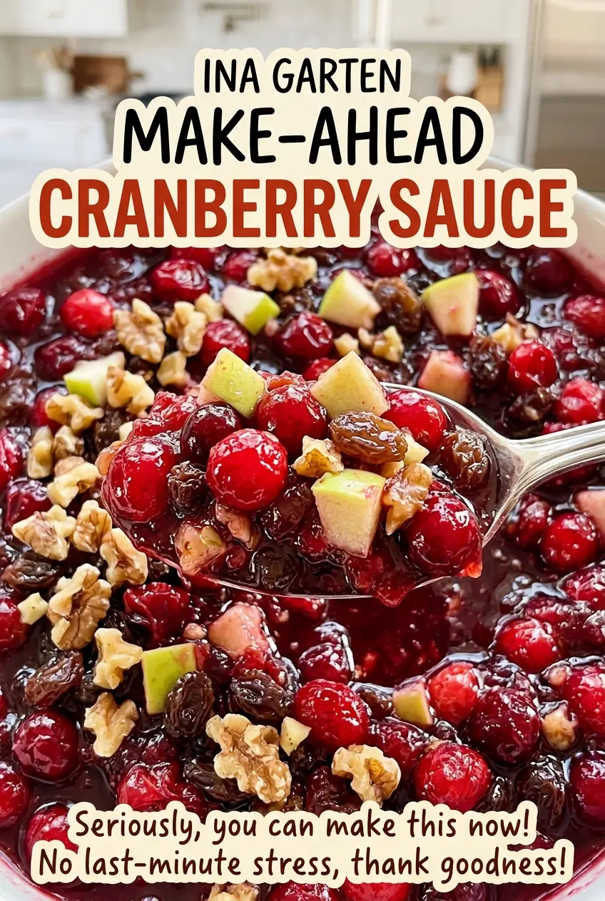 Ina Garten Make Ahead Cranberry Sauce chilled citrus apple