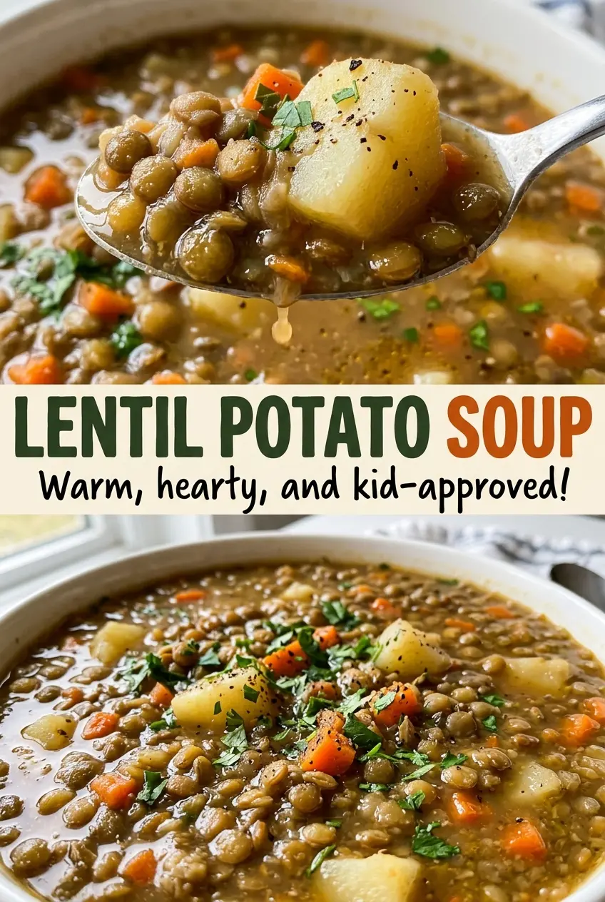 Lentil Potato Soup hearty rustic bowl