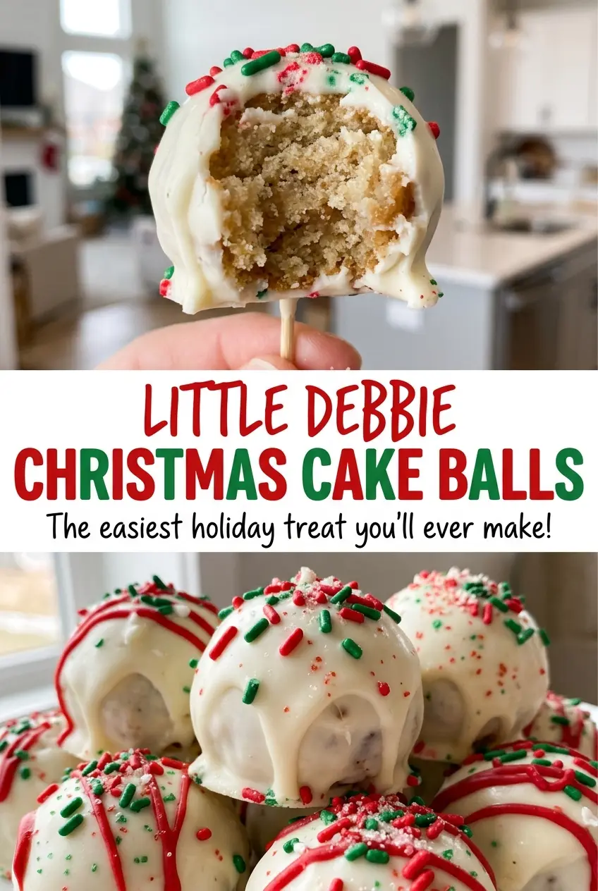 Little Debbie Christmas Cake Balls red green sprinkles