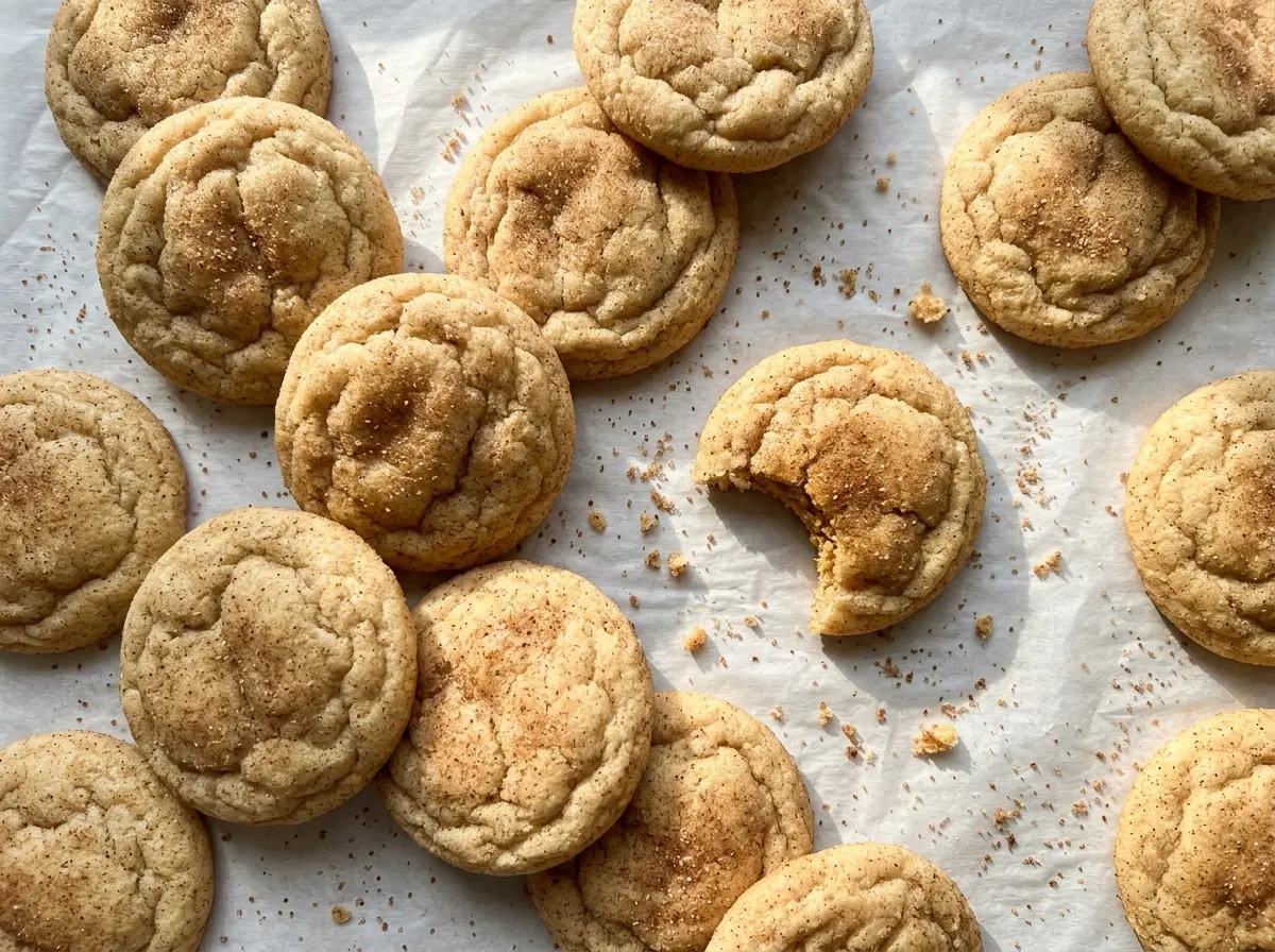 Maple Snickerdoodles with crackly cinnamon sugar tops