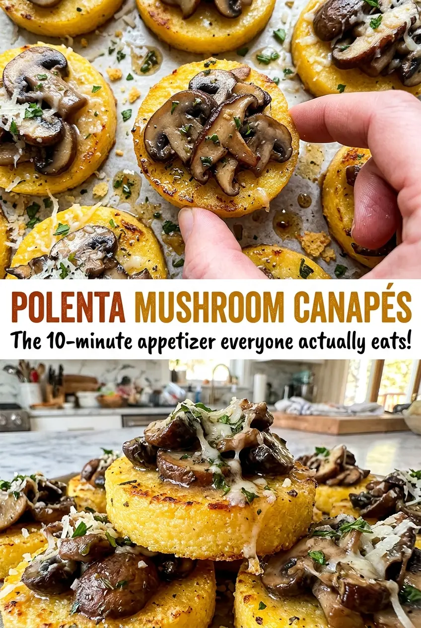 Polenta Mushroom Canapes crisp savory bites