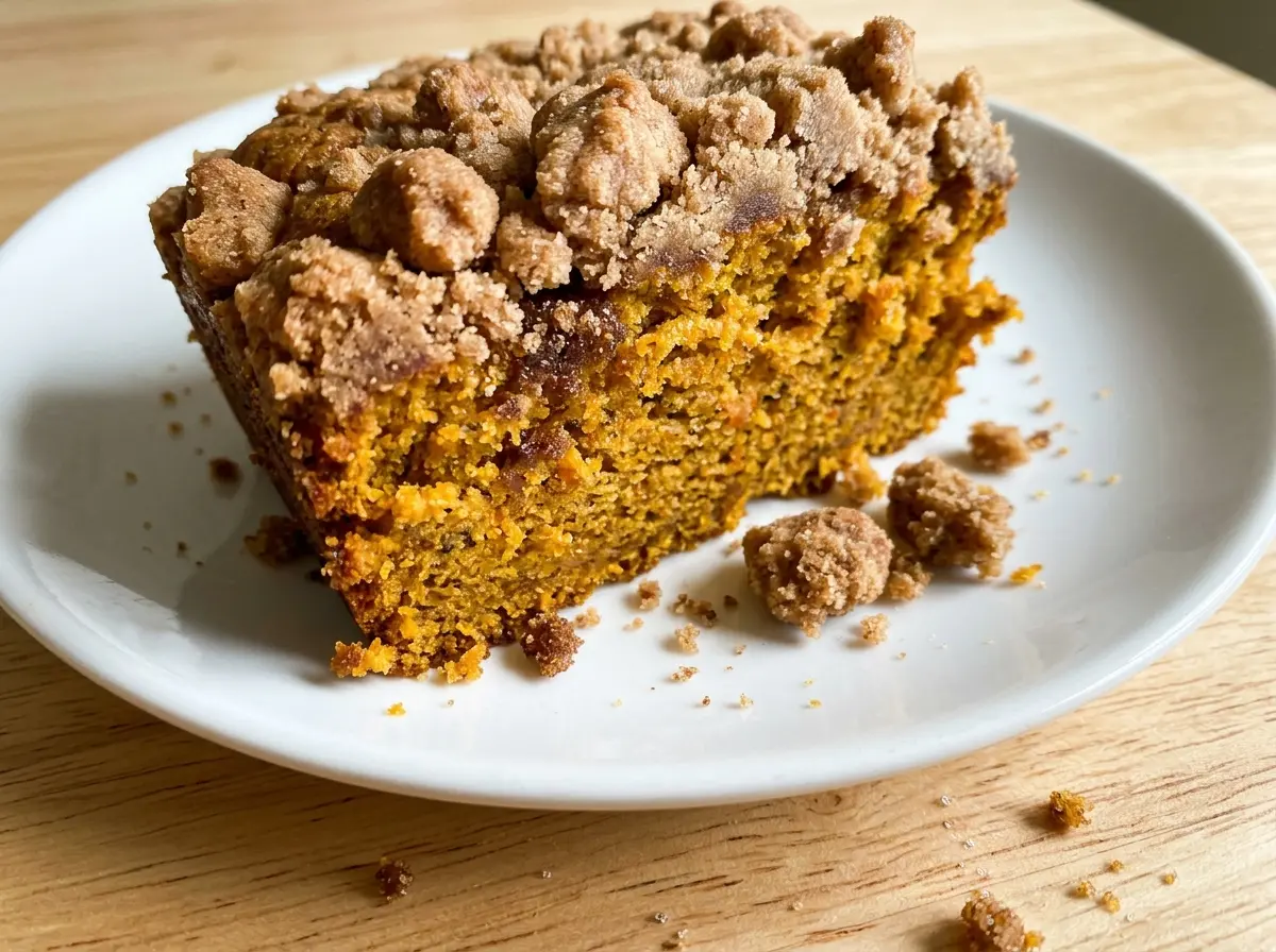 Pumpkin Streusel Coffee Cake cinnamon crumb topping