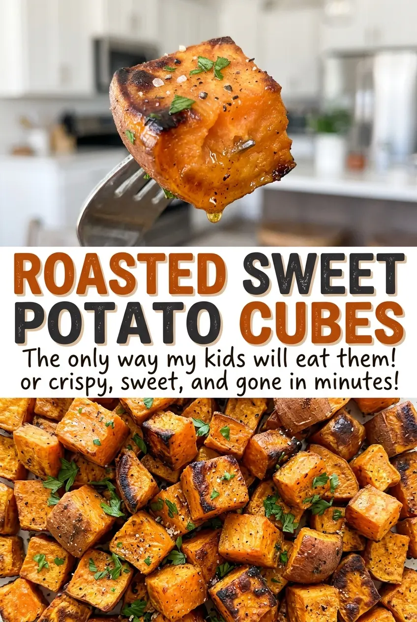 Roasted Sweet Potato Cubes golden tender centers