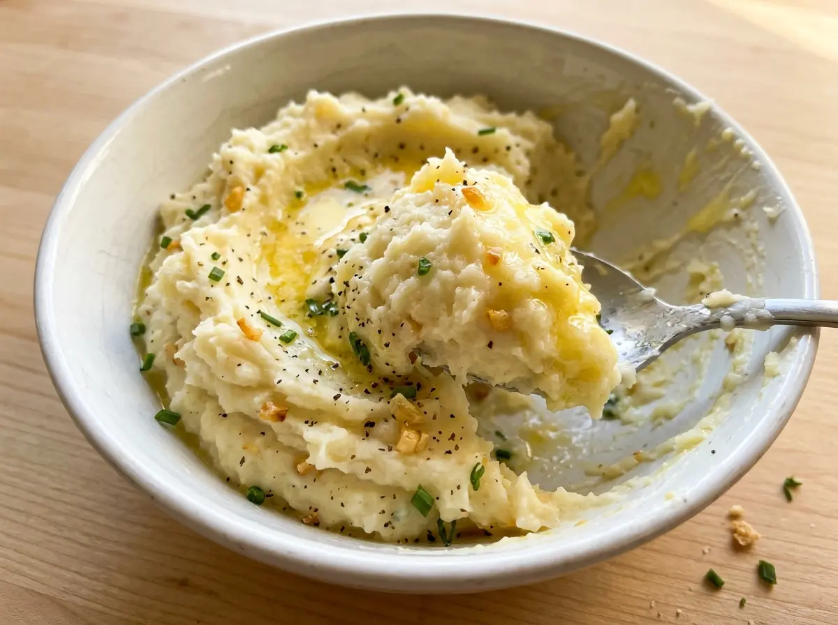 Steakhouse Garlic Mashed Potatoes creamy buttery finish