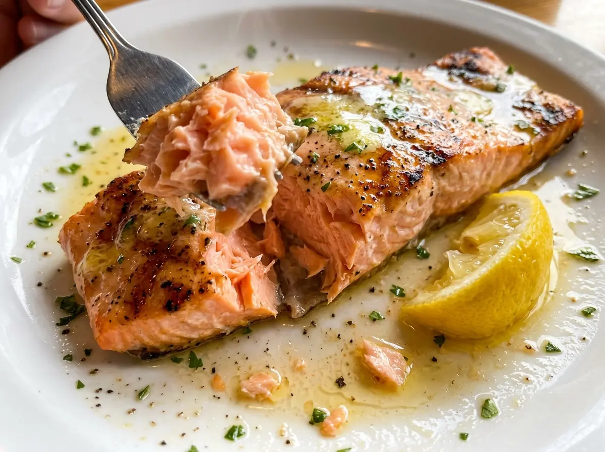 Texas Roadhouse Salmon with golden grilled edges
