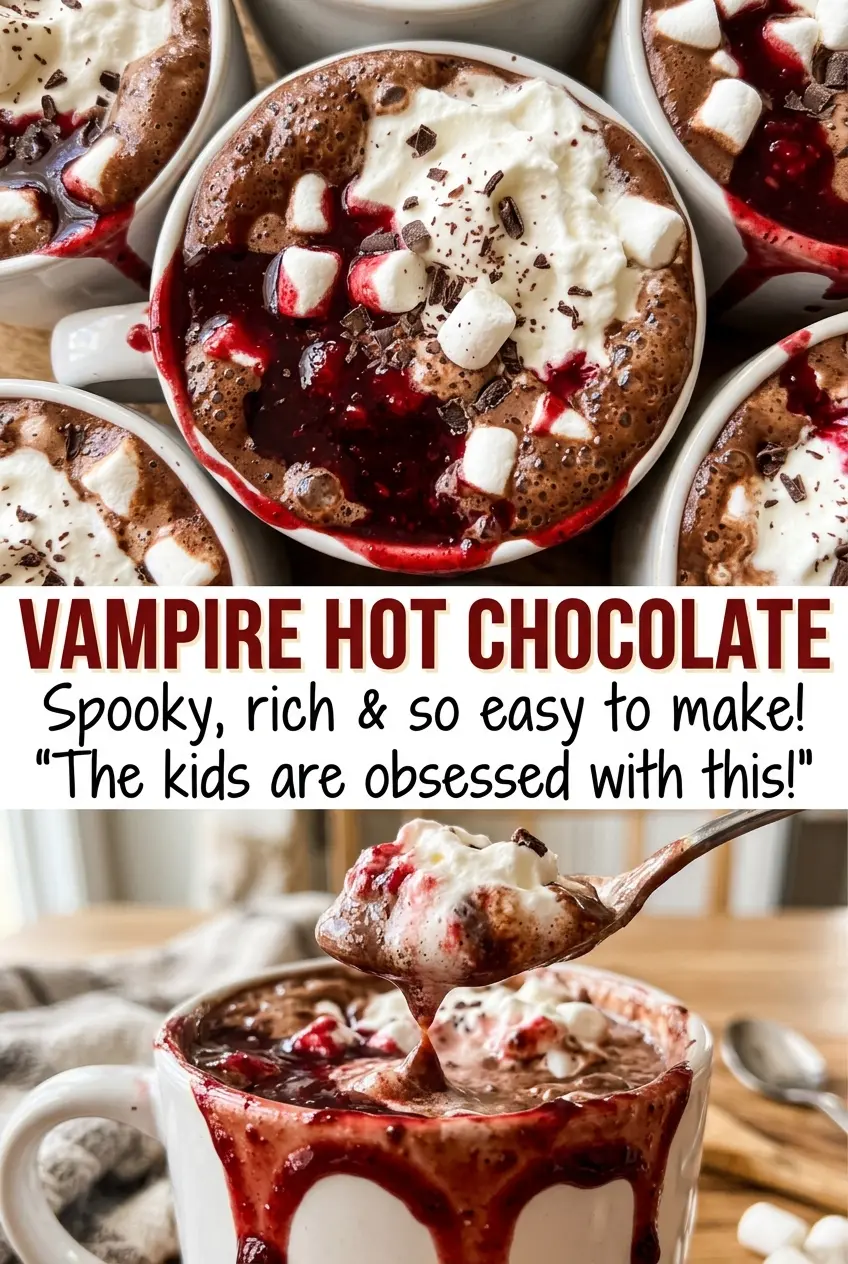 Vampire Hot Chocolate vivid red drink
